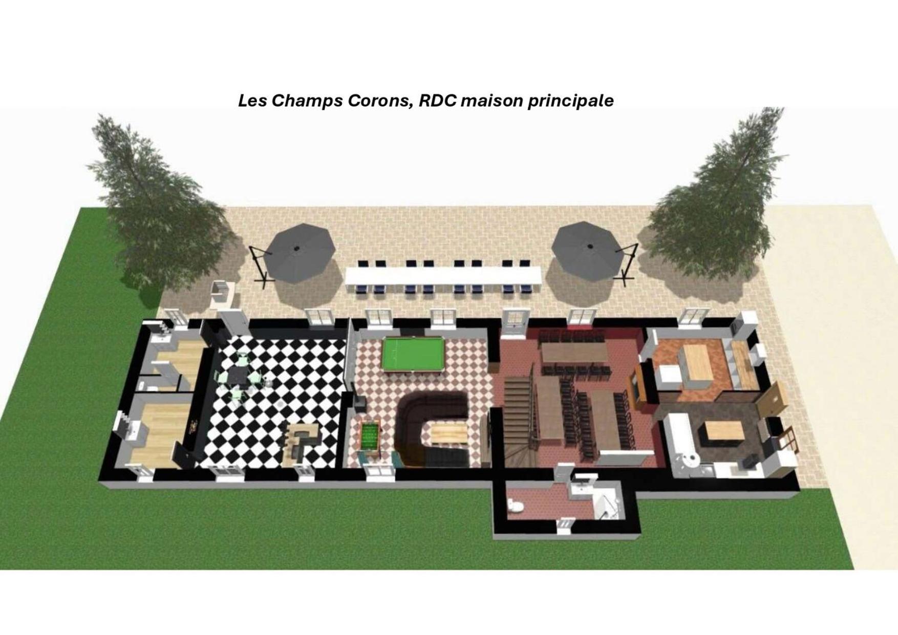 Crazy Villa Champs Corons 61 - Interior Heated Pool - 2H From Paris - 30P Les Menus エクステリア 写真