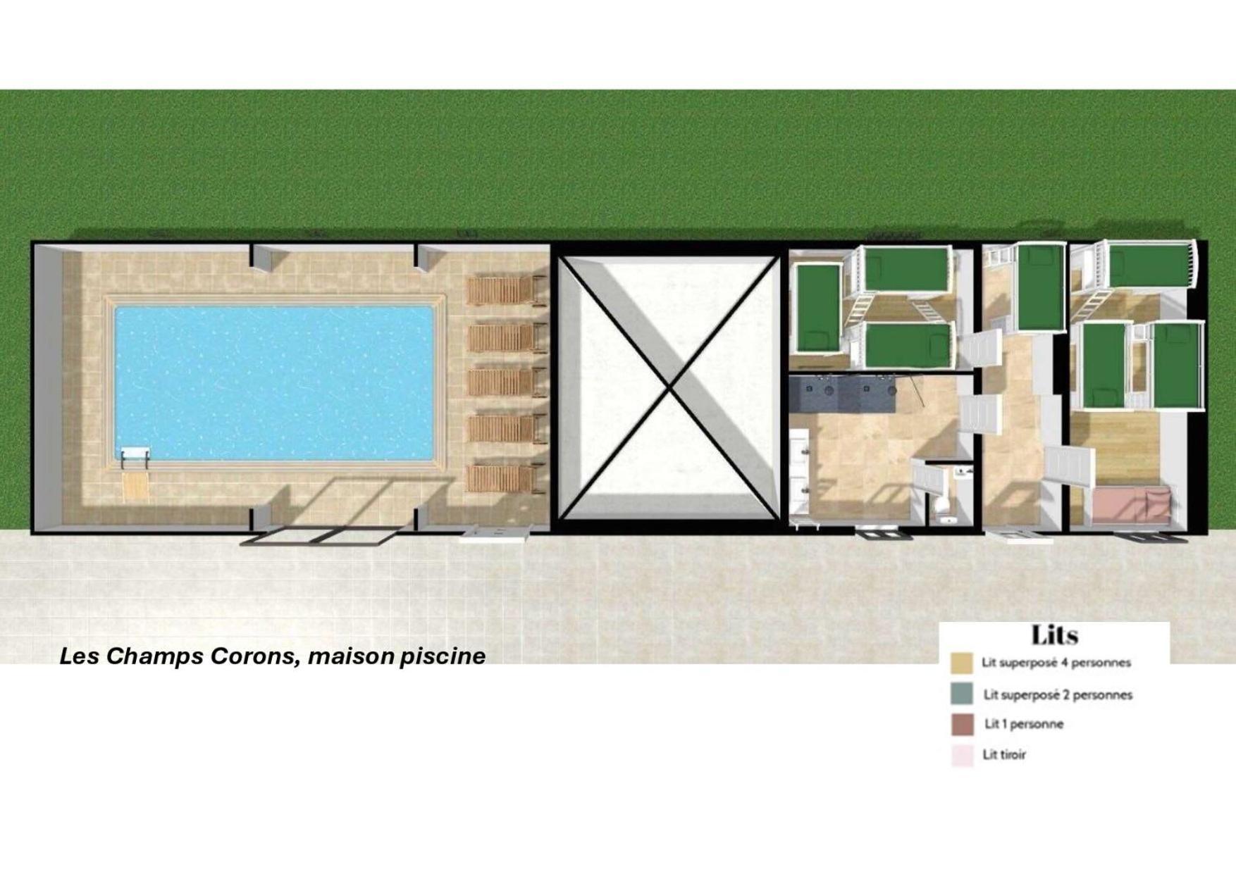 Crazy Villa Champs Corons 61 - Interior Heated Pool - 2H From Paris - 30P Les Menus エクステリア 写真
