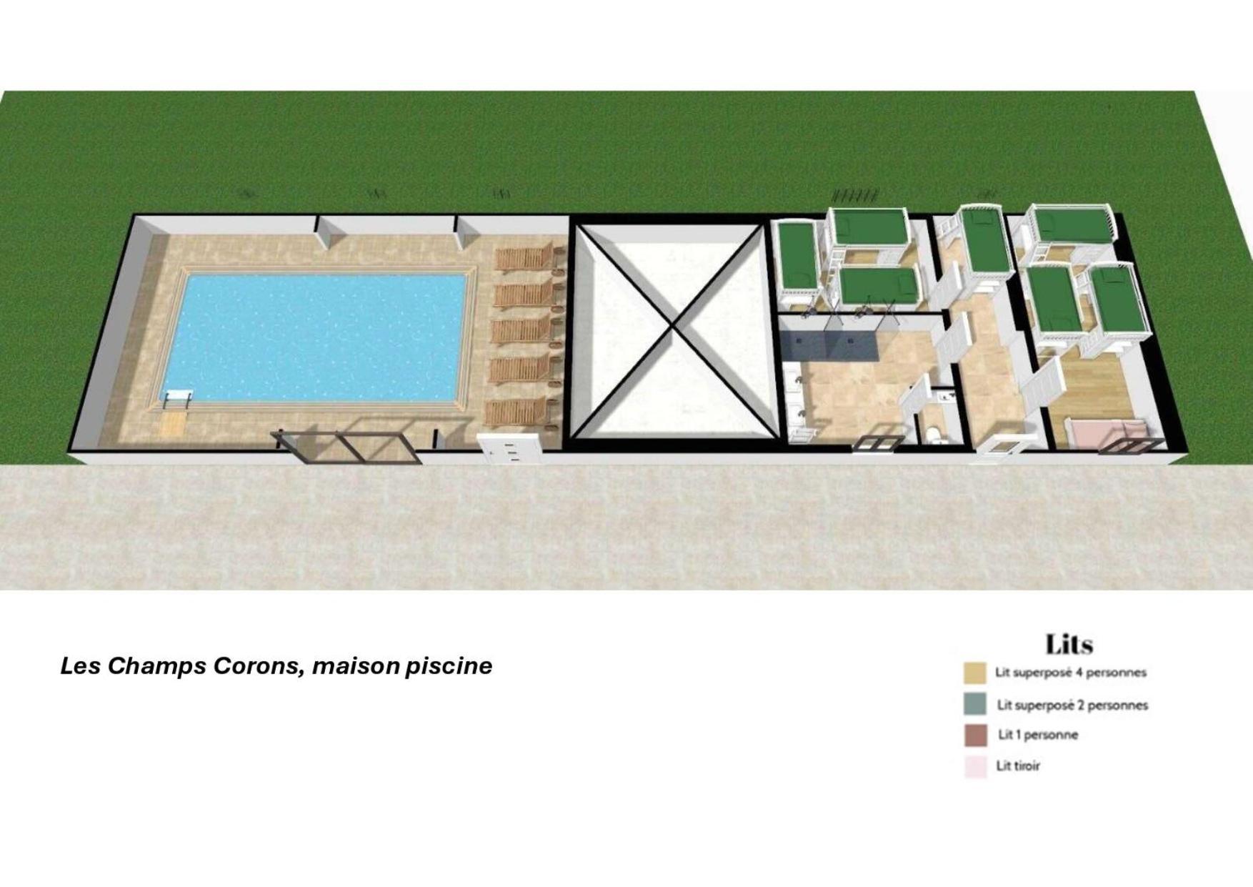 Crazy Villa Champs Corons 61 - Interior Heated Pool - 2H From Paris - 30P Les Menus エクステリア 写真